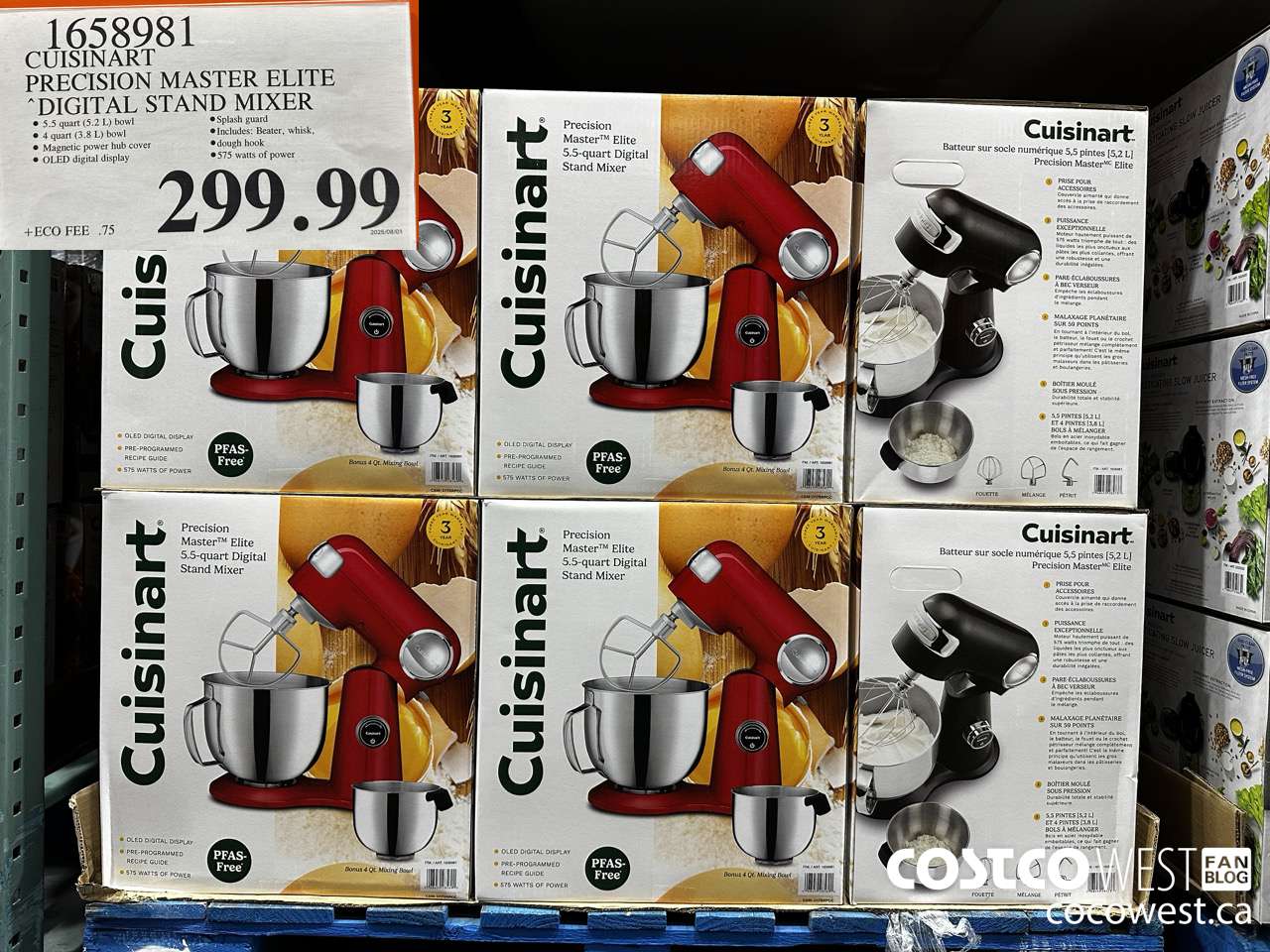 1658981 CUISINART PRECISION MASTER DIGITAL STAND MIXER $299.99