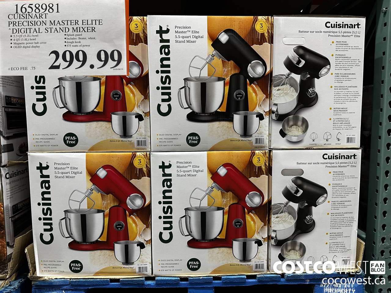 1658981 CUISINART PRECISION MASTER DIGITAL STAND MIXER $299.99