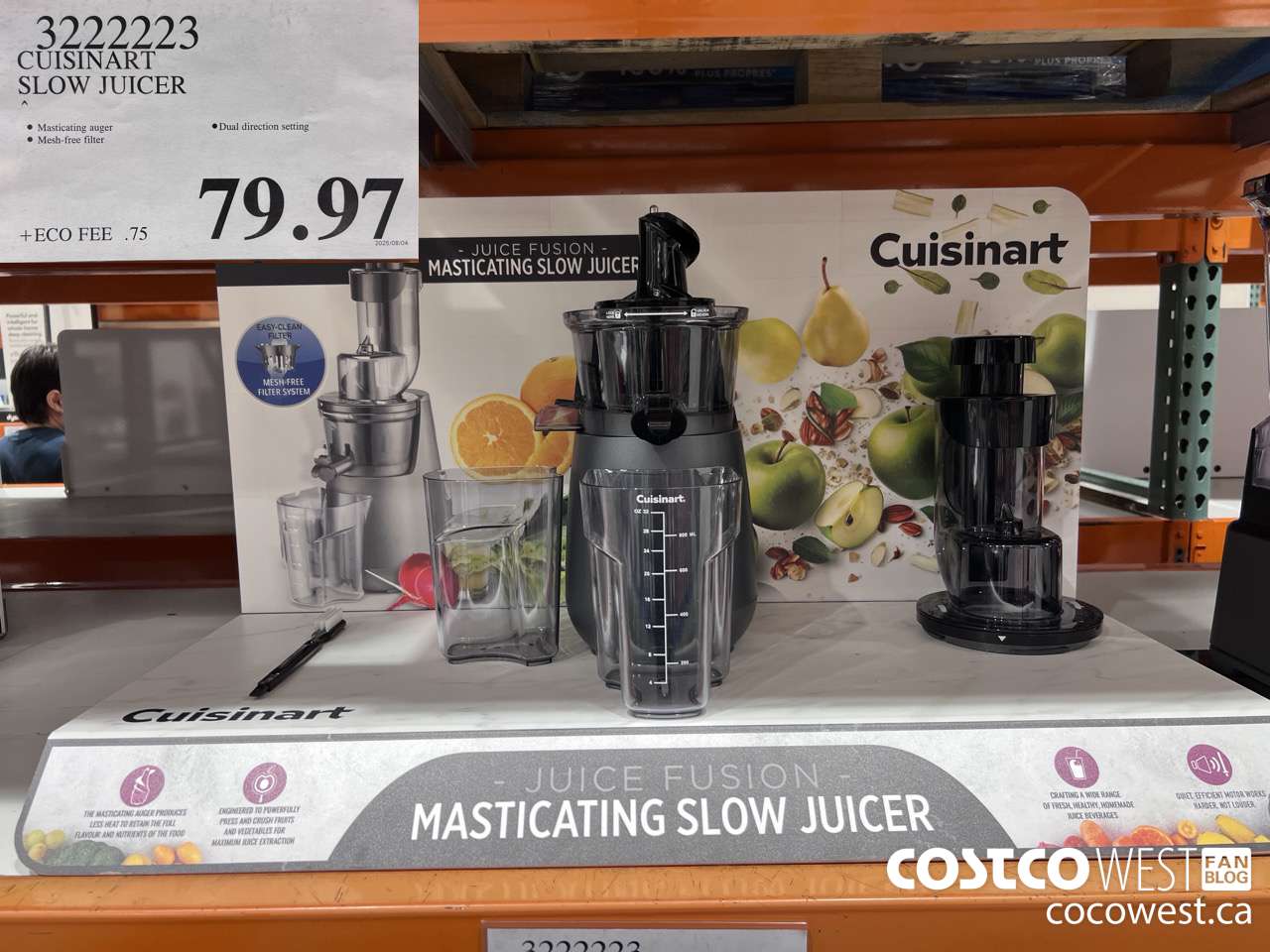 3222223 CUISINART SLOW JUICER $79.97