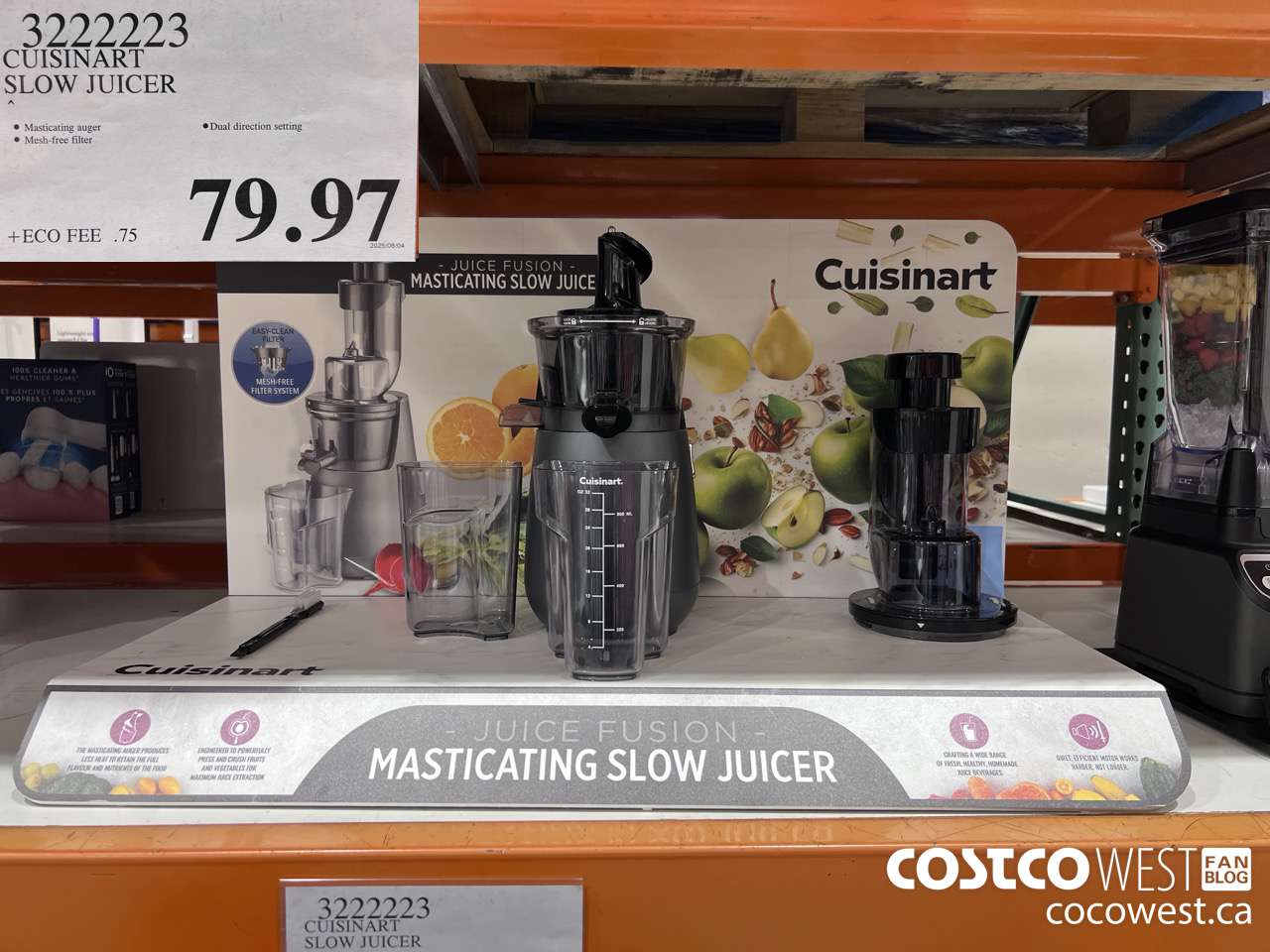 3222223 CUISINART SLOW JUICER $79.97