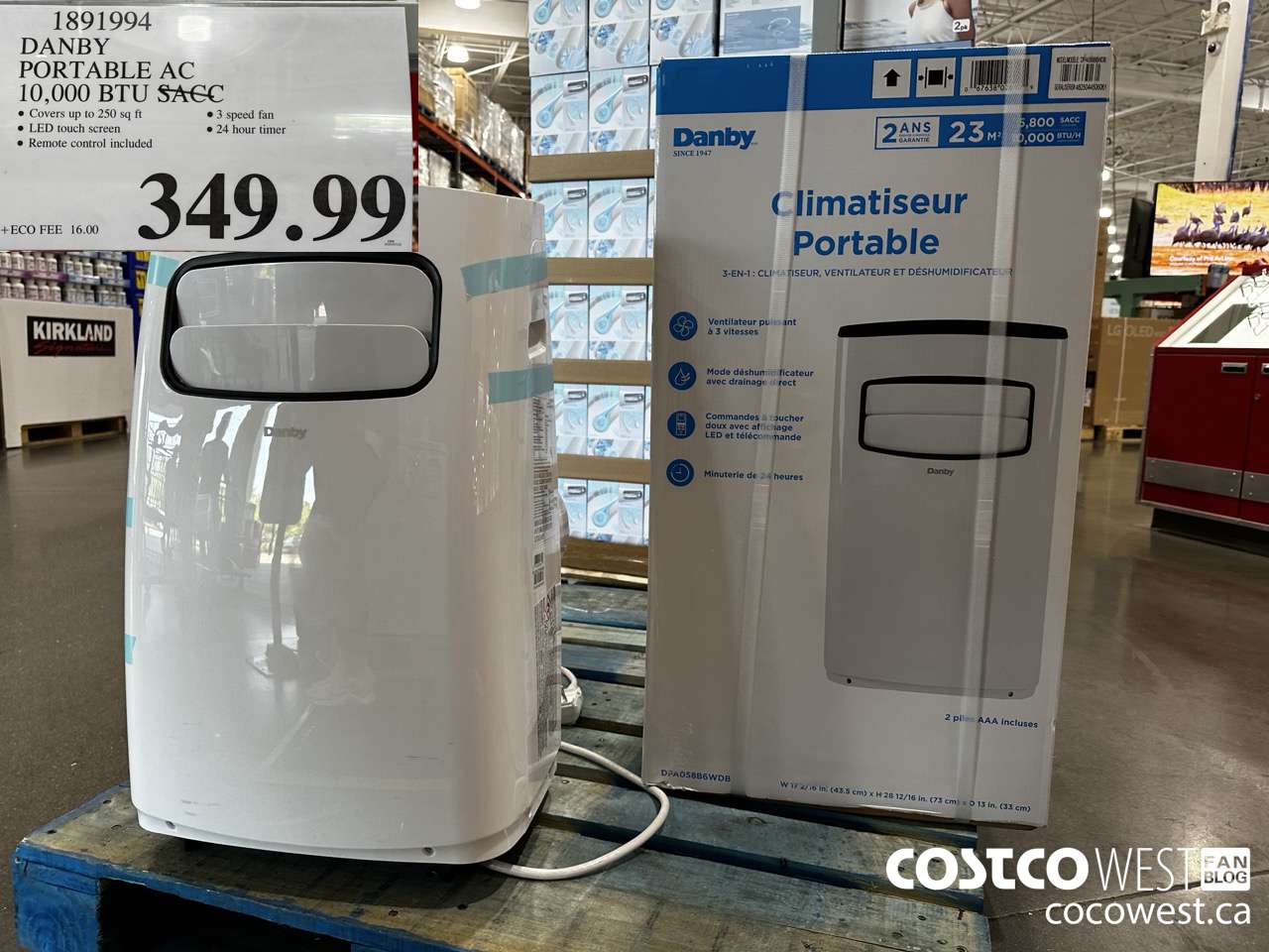 1891994 DANBY PORTABLE AC 10,000 BTU $349.99