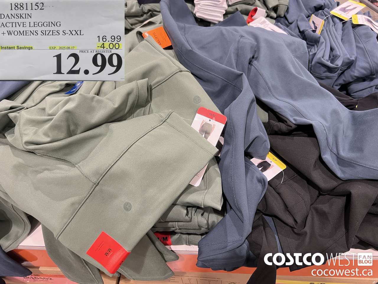 1881152 DANSKIN ACTIVE LEGGING WOMENS SIZES S-XXL ($4.00 INSTANT SAVINGS EXPIRES ON 2025-08-17) $12.99