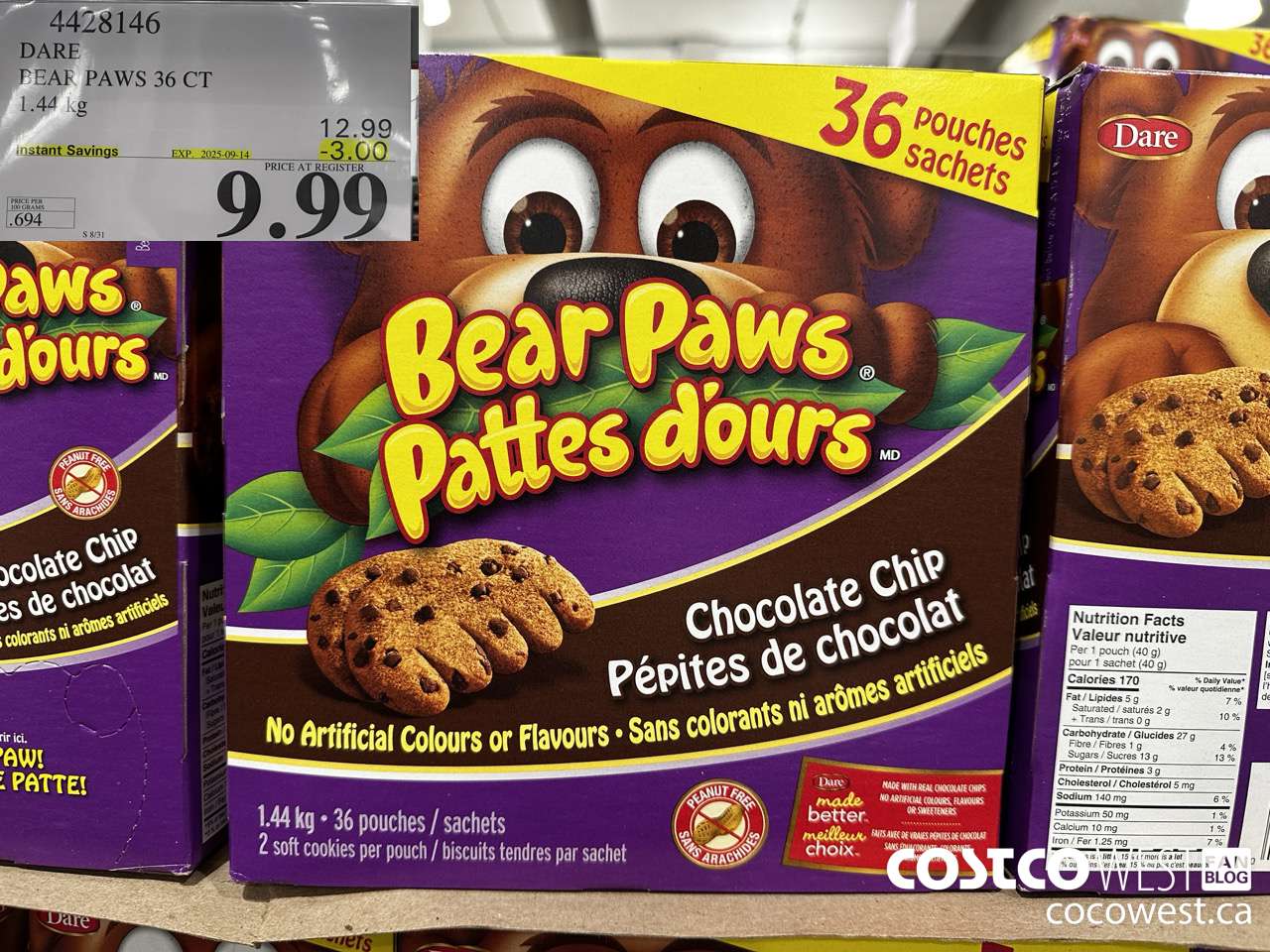 4428146 DARE BEAR PAWS 1.44 kg ($3.00 INSTANT SAVINGS EXPIRES ON 2025-09-14) $9.99