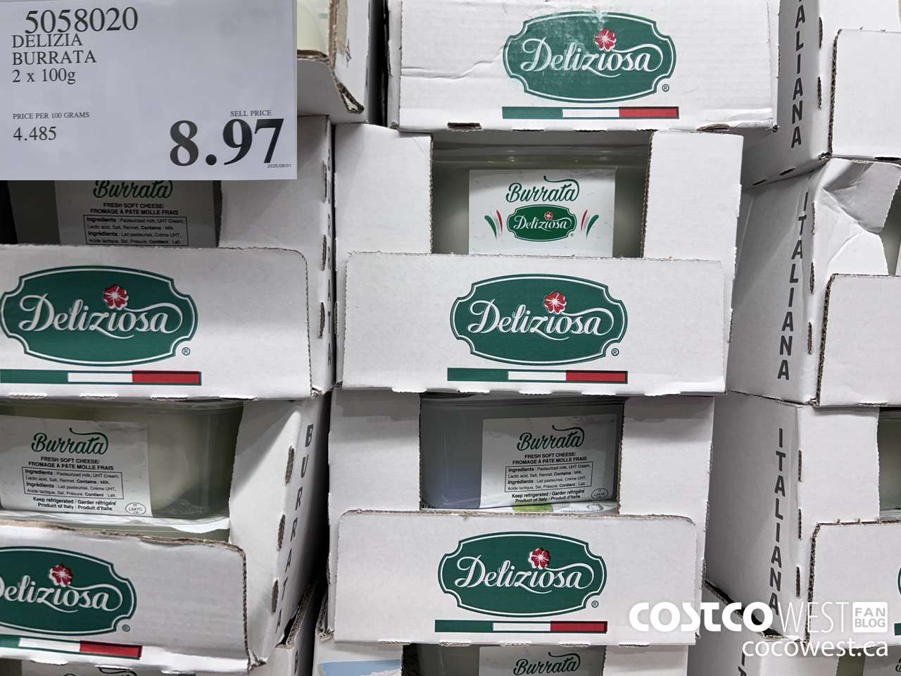 5058020 DELIZIA BURRATA 2 x 100G $8.97