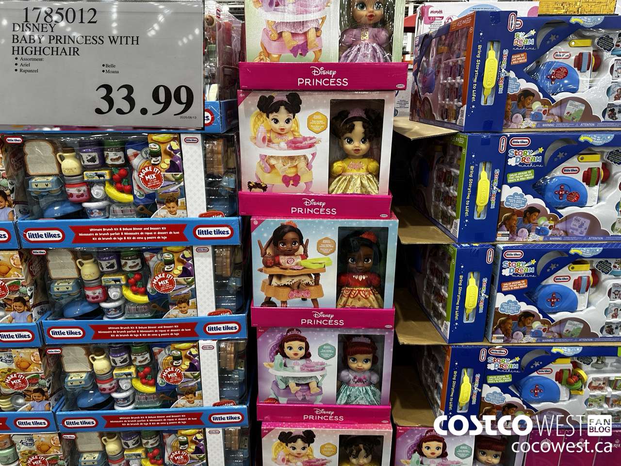 1785012 DISNEY BABY PRINCESS WITH HIGHCHAIR $33.99