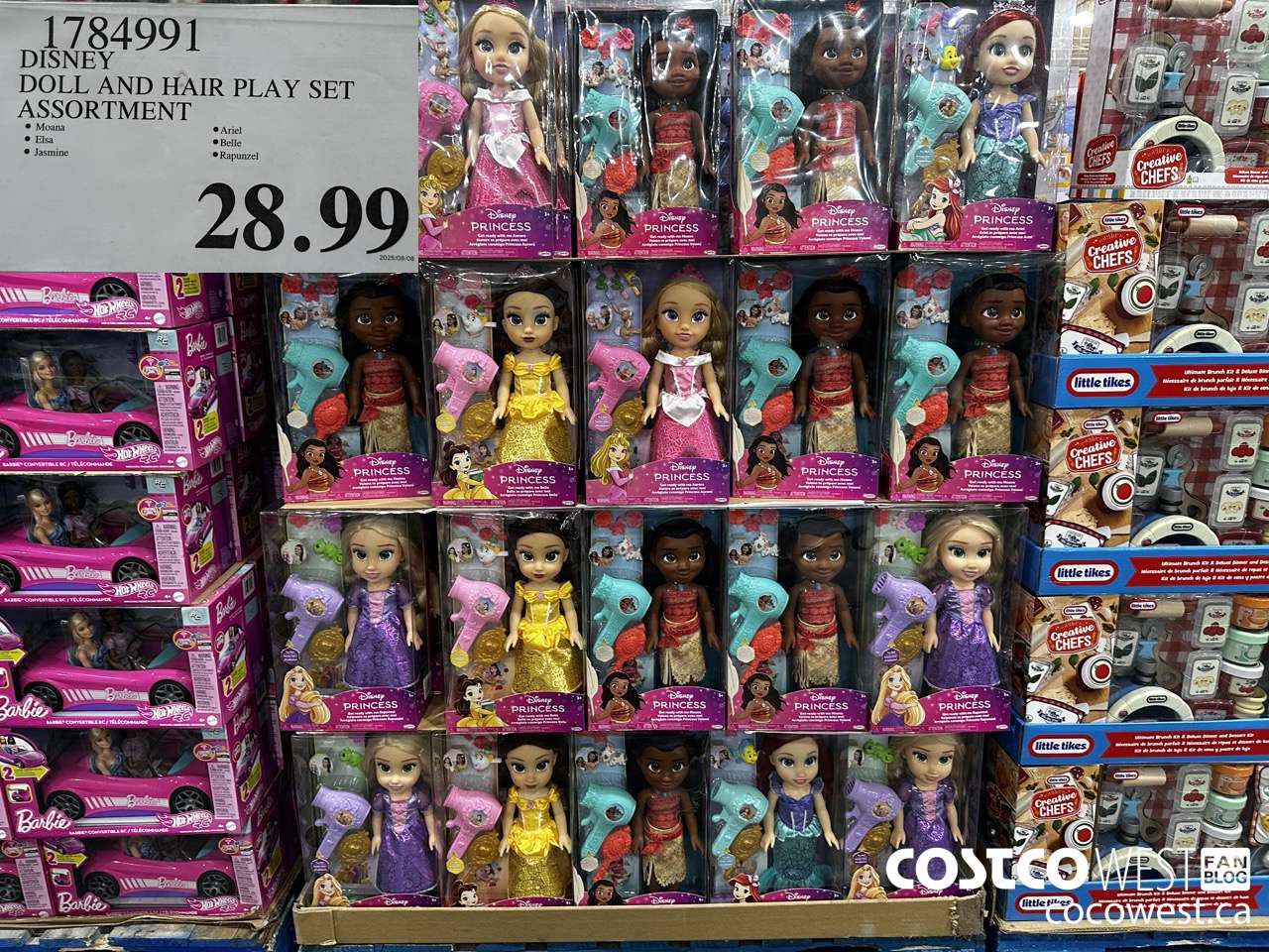 1784991 DISNEY DOLL AND HAIR PLAY SET ASSORTMENT $28.99