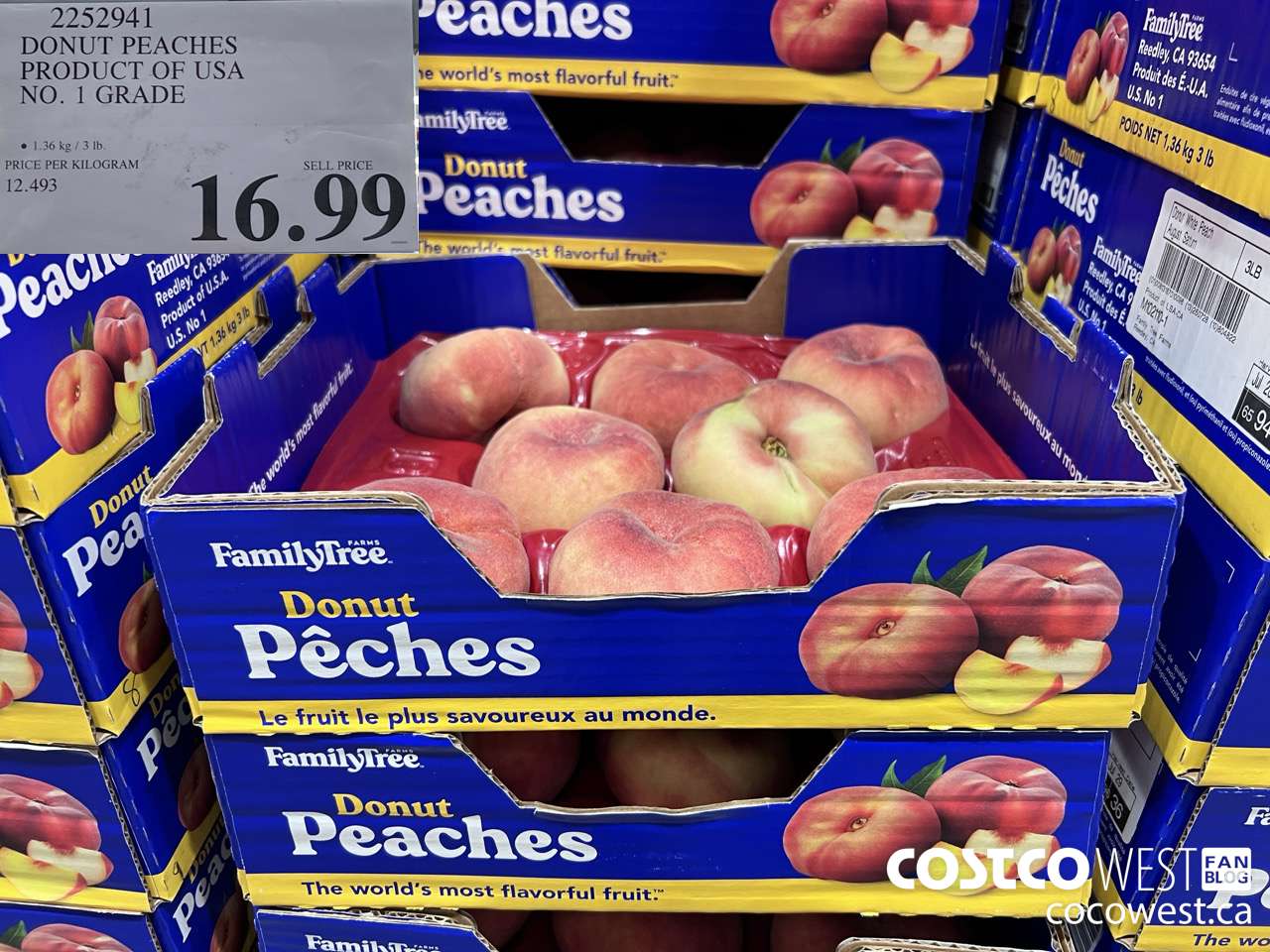 2252941 DONUT PEACHES PRODUCT OF USA NO. 1 GRADE $16.99