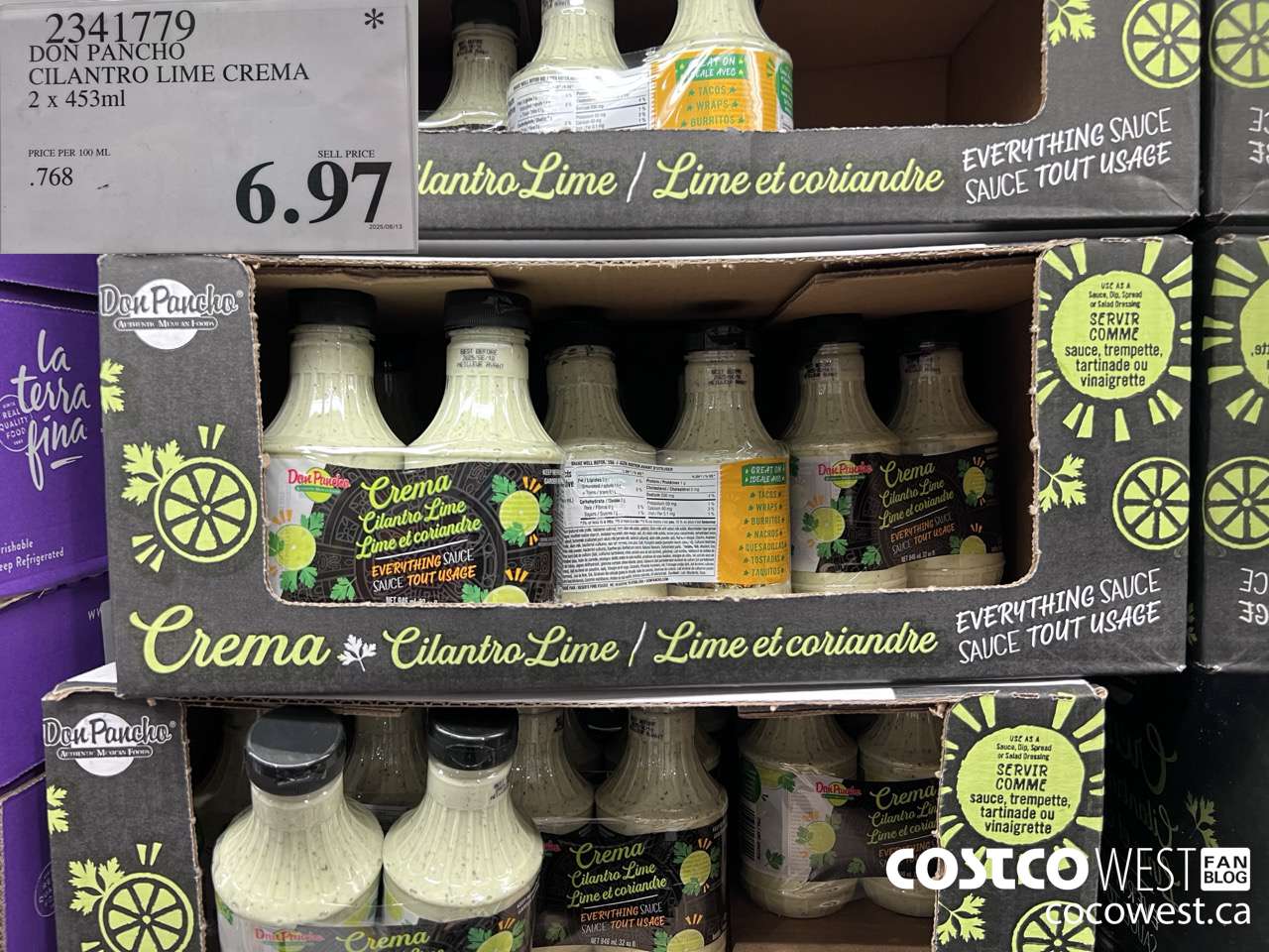 2341779 DON PANCHO CILANTRO LIME CREMA 2 X 453 ML $6.97