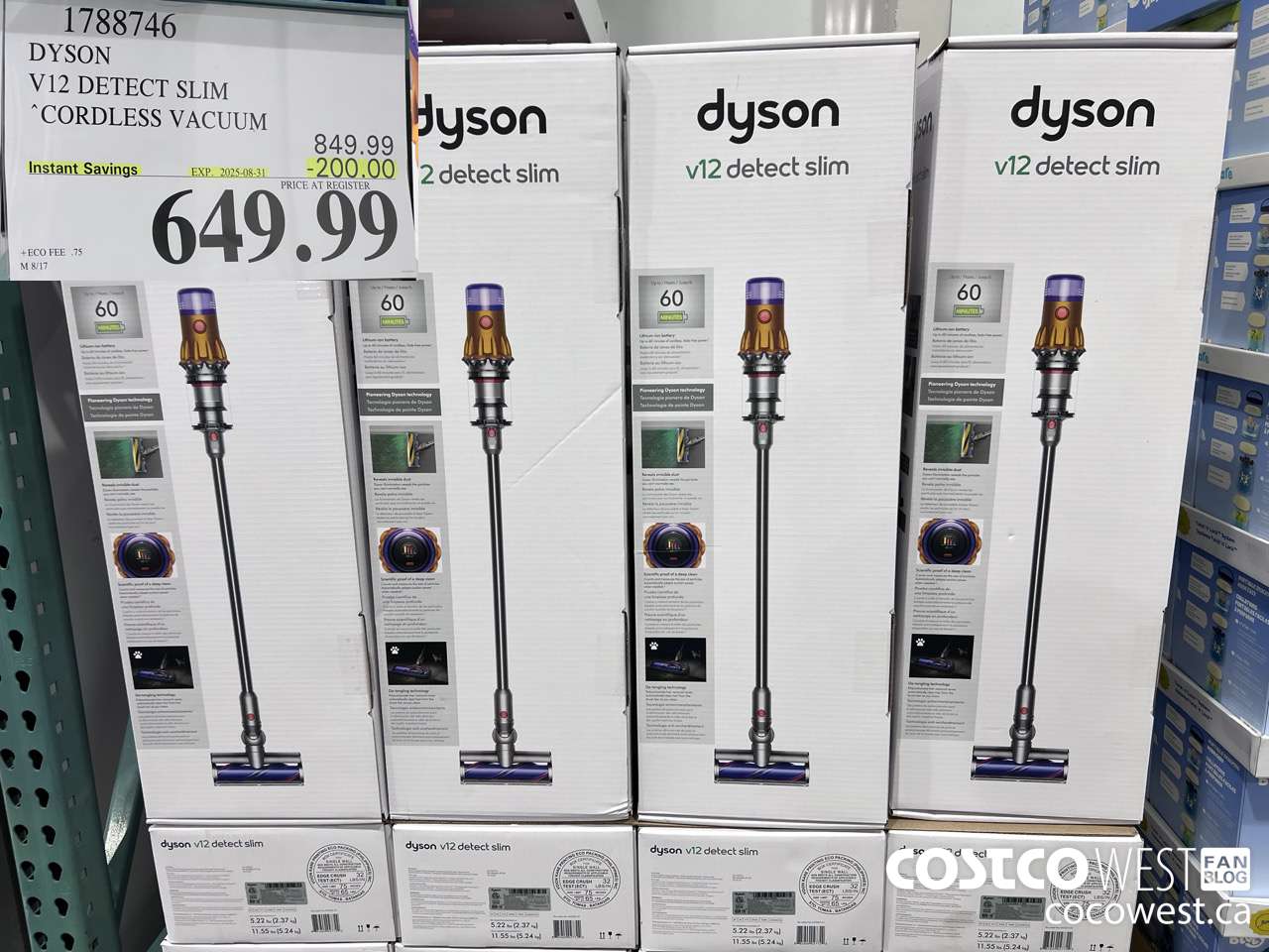 1788746 DYSON V12 DETECT SLIM STICK VAC ($200.00 INSTANT SAVINGS EXPIRES ON 2025-08-31) $649.99