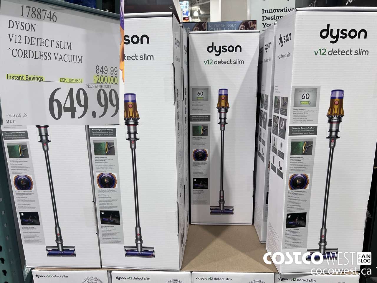 1788746 DYSON V12 DETECT SLIM STICK VAC ($200.00 INSTANT SAVINGS EXPIRES ON 2025-08-31) $649.99