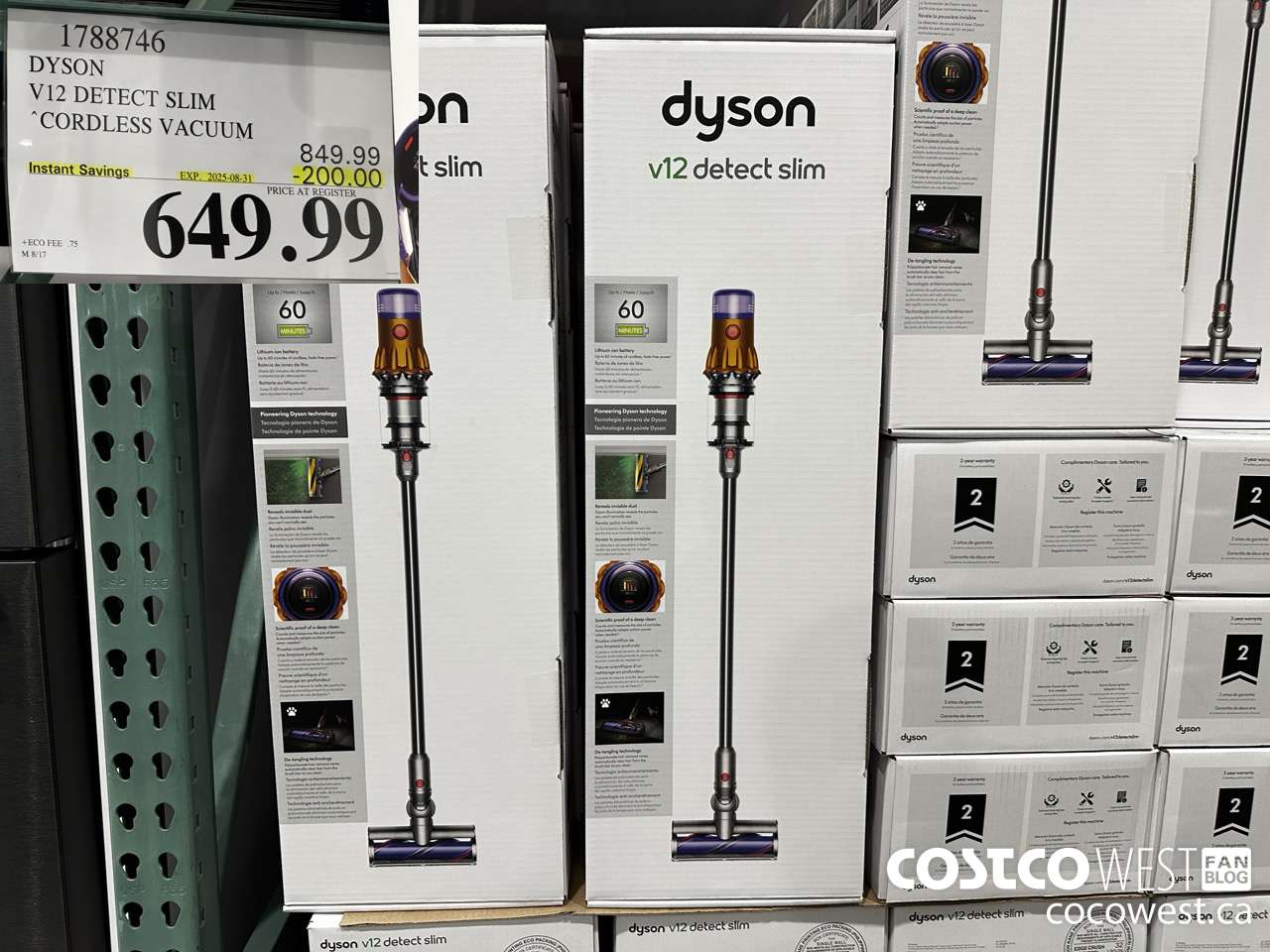 1788746 DYSON V12 DETECT SLIM STICK VAC ($200.00 INSTANT SAVINGS EXPIRES ON 2025-08-31) $649.99