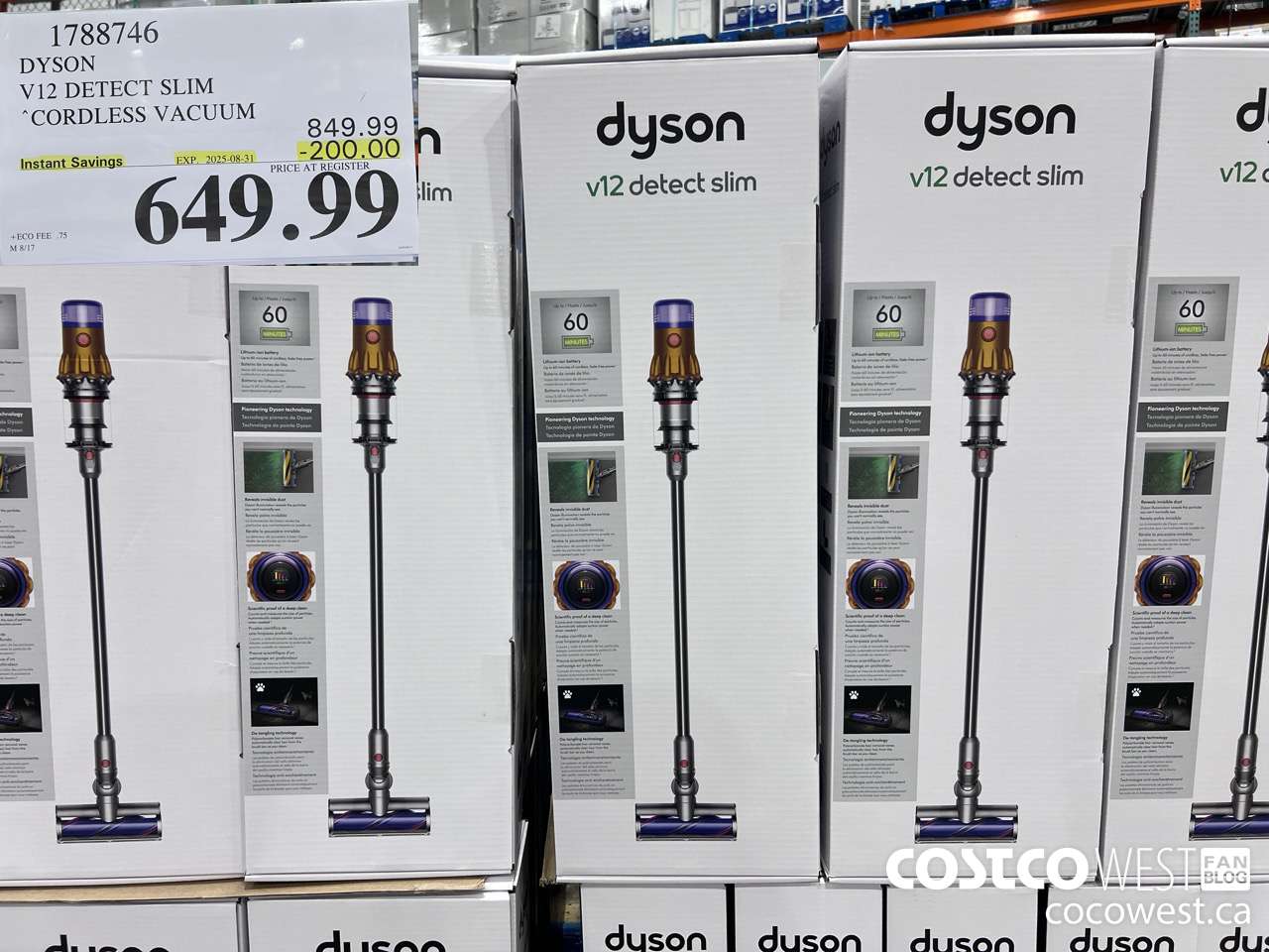 1788746 DYSON V12 DETECT SLIM STICK VAC ($200.00 INSTANT SAVINGS EXPIRES ON 2025-08-31) $649.99