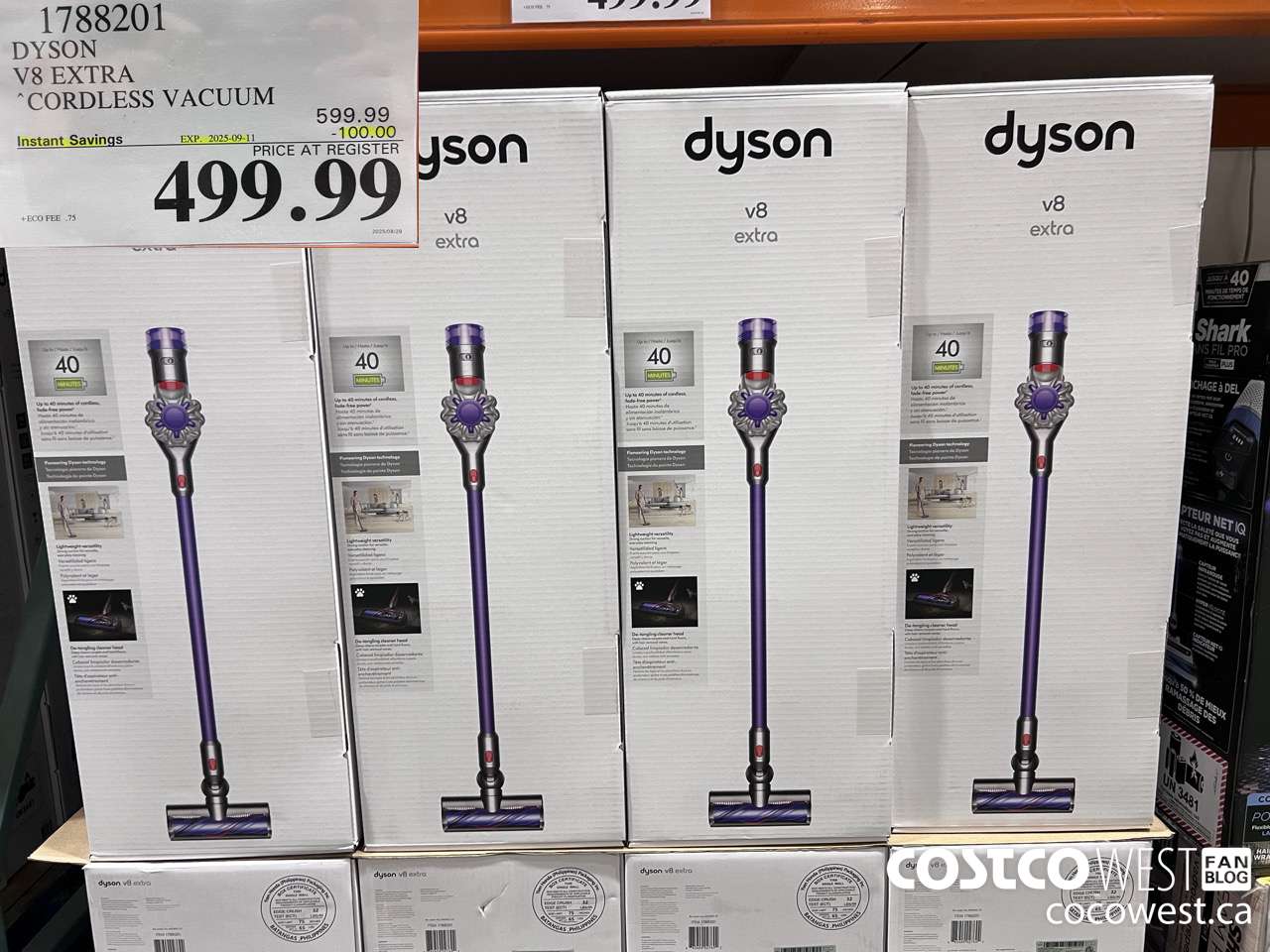 1788201 DYSON V8 EXTRA CORDLESS VACUUM ($100.00 INSTANT SAVINGS EXPIRES ON 2025-09-11) $499.99