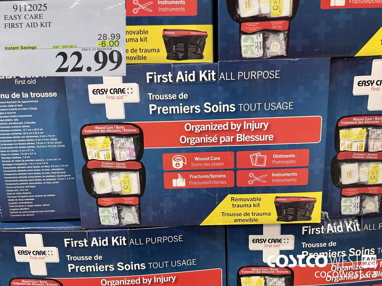 9112025 EASY CARE FIRST AID KIT ($6.00 INSTANT SAVINGS EXPIRES ON 2025-08-31) $22.99