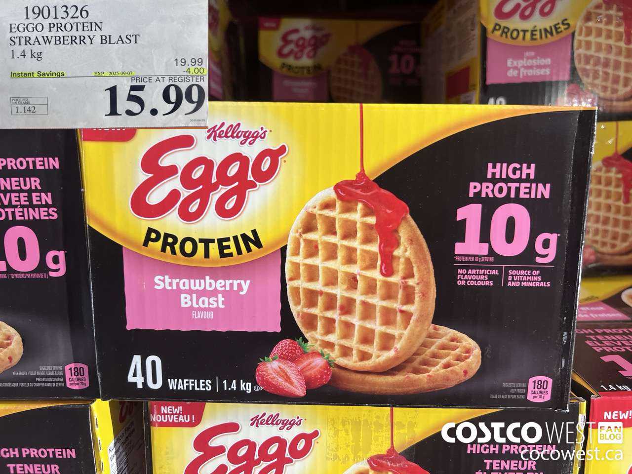 1901326 EGGO PROTEIN STRAWBERRY BLAST 1.4 kg ($4.00 INSTANT SAVINGS EXPIRES ON 2025-09-07) $15.99