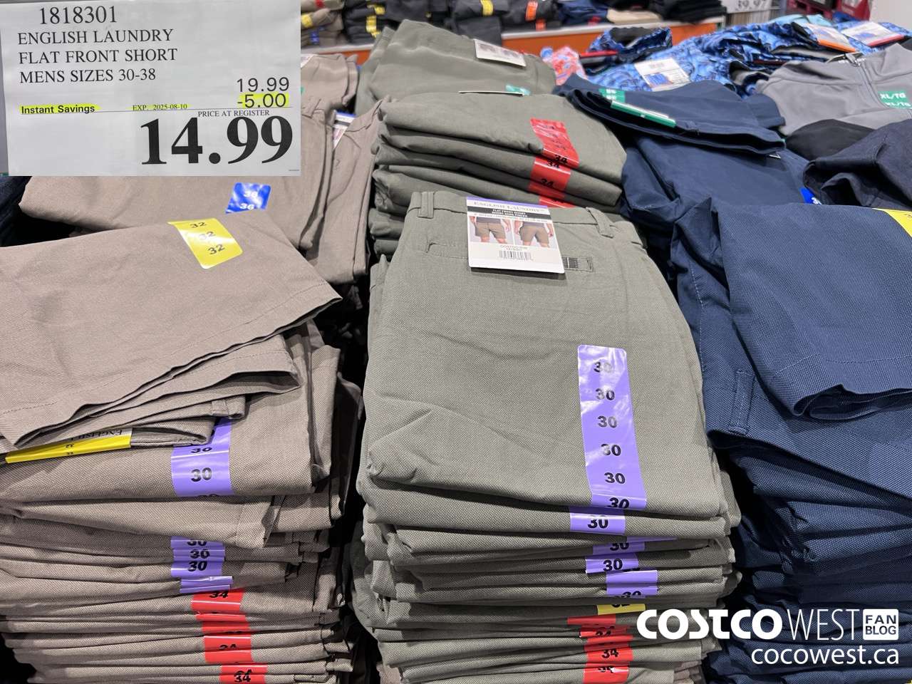 1818301 ENGLISH LAUNDRY FLAT FRONT SHORT MENS SIZES 30-38 ($5.00 INSTANT SAVINGS EXPIRES ON 2025-08-10) $14.99