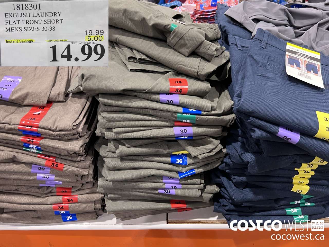 1818301 ENGLISH LAUNDRY FLAT FRONT SHORT MENS SIZES 30-38 ($5.00 INSTANT SAVINGS EXPIRES ON 2025-08-10) $14.99