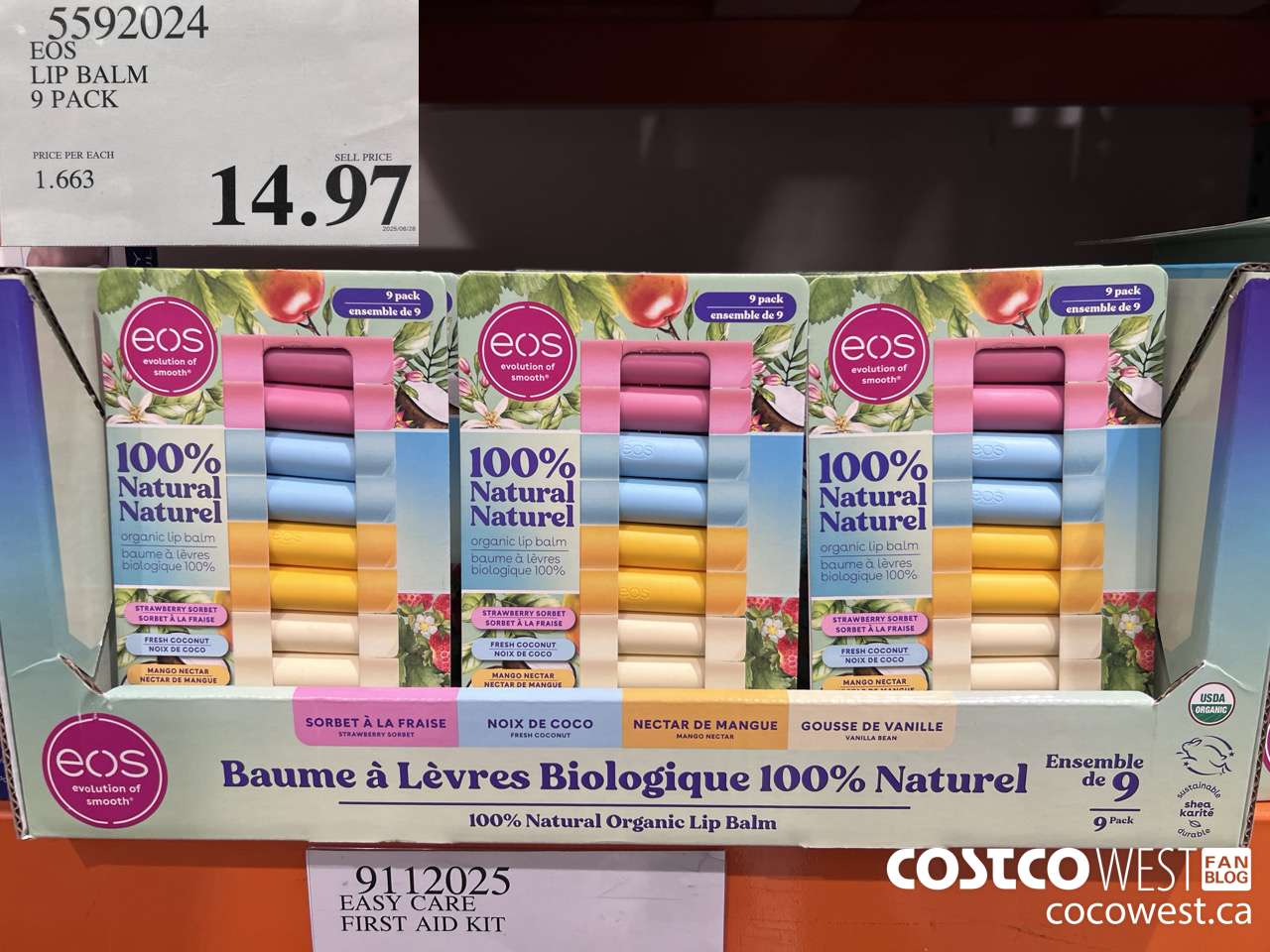 5592024 EOS NATURAL SHEA LIP BALMS PACK OF 9 $14.97