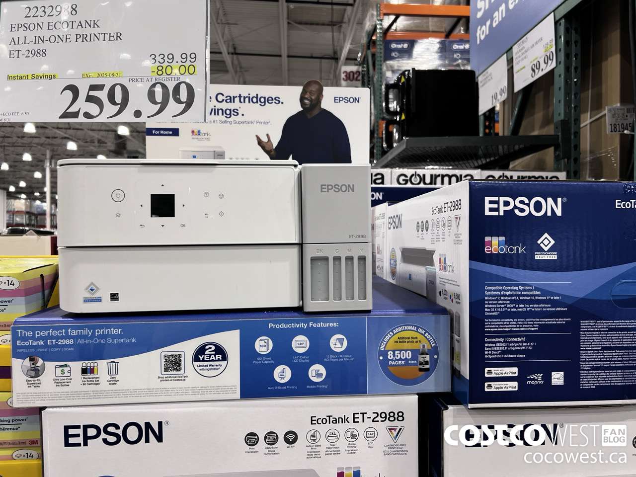 2232988 EPSON ET-2988 ALL IN ONE PRINTER EXTRA BLACK INK BOTTLE ($80.00 INSTANT SAVINGS EXPIRES ON 2025-08-31) $259.99