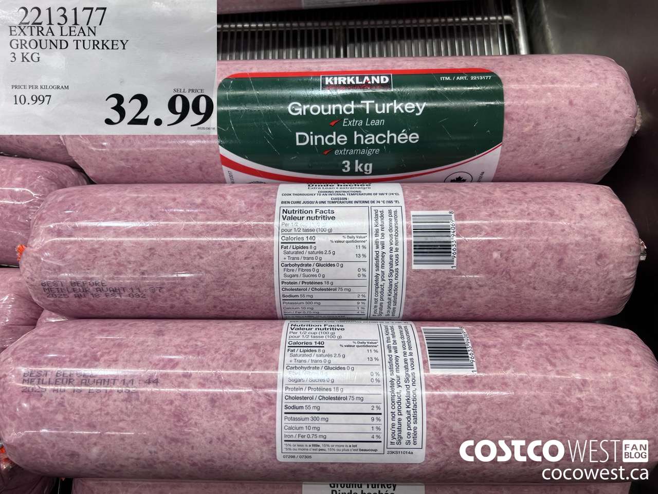 2213177 EXTRA LEAN GROUND TURKEY 3KG $32.99
