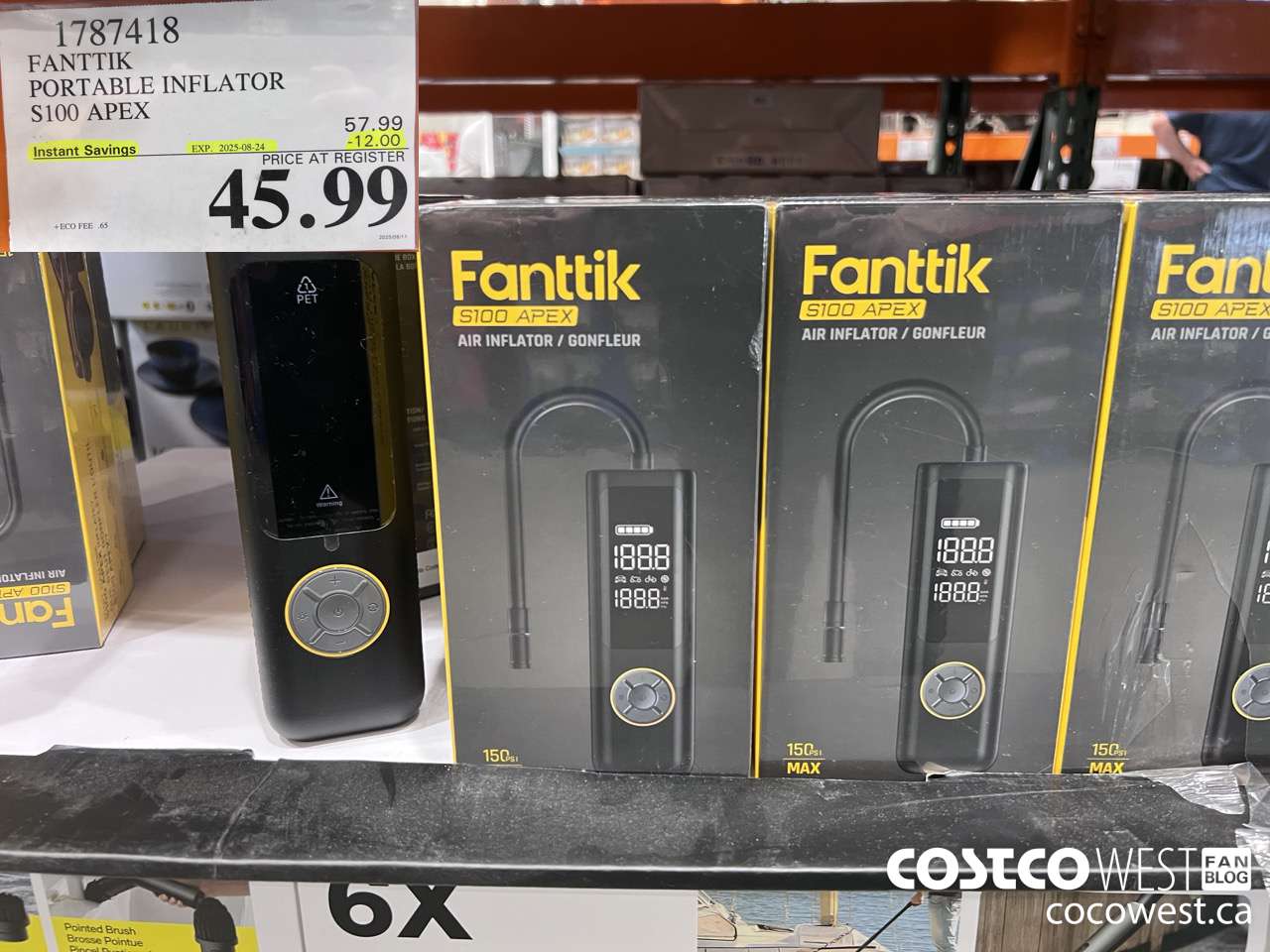 1787418 FANTTIK PORTABLE INFLATOR S100 APEX ($12.00 INSTANT SAVINGS EXPIRES ON 2025-08-24) $45.99