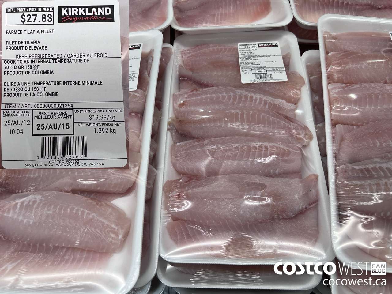 21354 FARMED TILAPIA FILLET $19.99