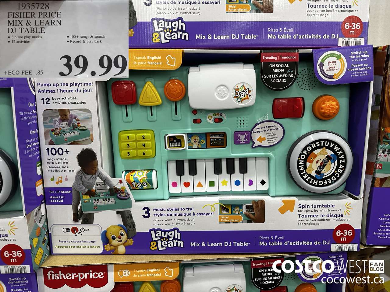 1935728 FISHER PRICE MIX & LEARN DJ TABLE $39.99