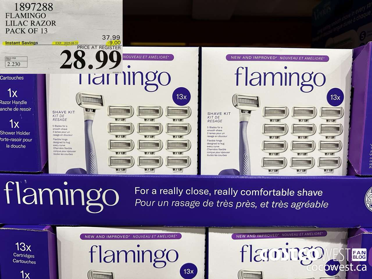 1897288 FLAMINGO LILAC RAZOR PACK OF 13 ($9.00 INSTANT SAVINGS EXPIRES ON 2025-08-31) $28.99