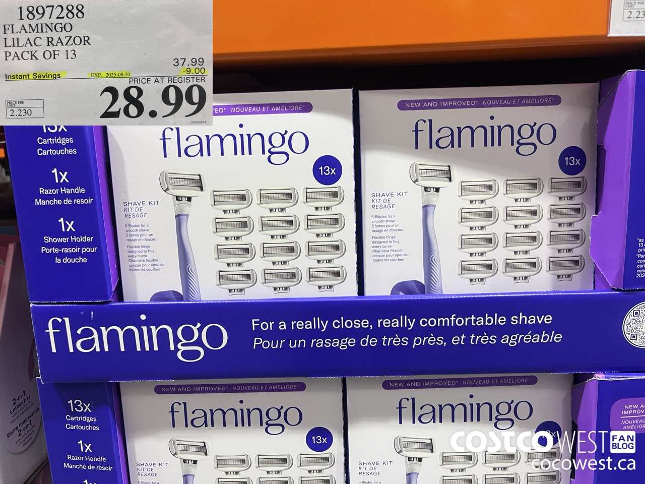 1897288 FLAMINGO LILAC RAZOR PACK OF 13 ($9.00 INSTANT SAVINGS EXPIRES ON 2025-08-31) $28.99