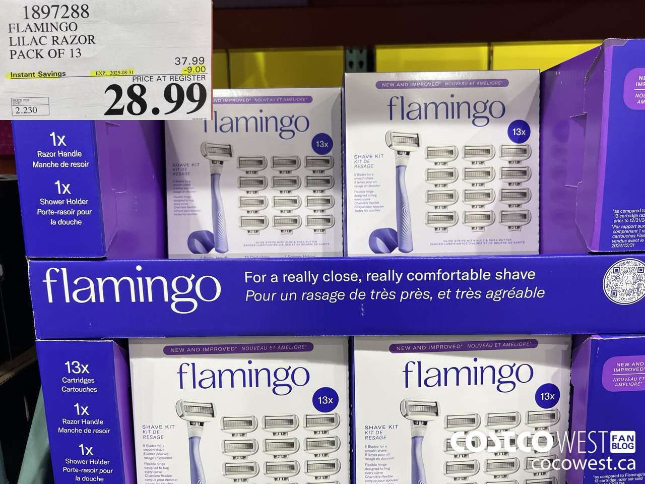 1897288 FLAMINGO LILAC RAZOR PACK OF 13 ($9.00 INSTANT SAVINGS EXPIRES ON 2025-08-31) $28.99
