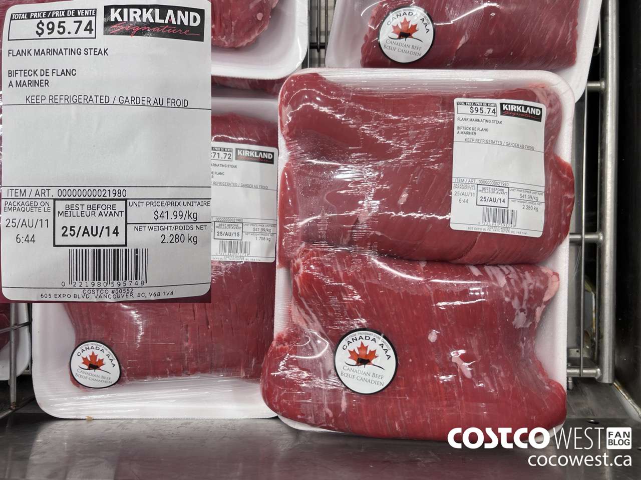 21980 FLANK MARINATING STEAK $41.99
