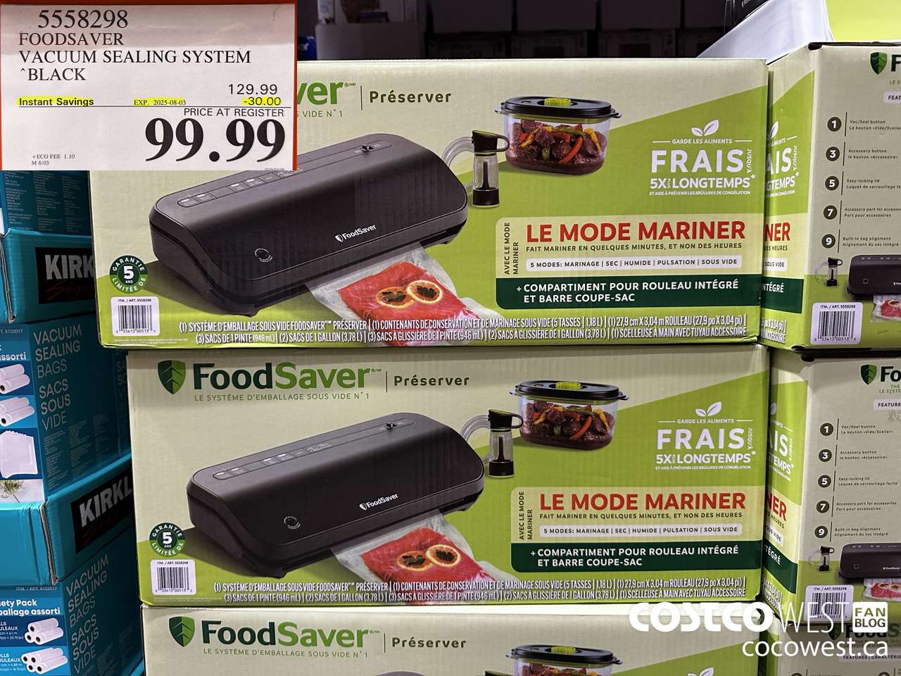 5558298 FOODSAVER VACUUM SEALING SYSTEM BLACK ($30.00 INSTANT SAVINGS EXPIRES ON 2025-08-03) $99.99