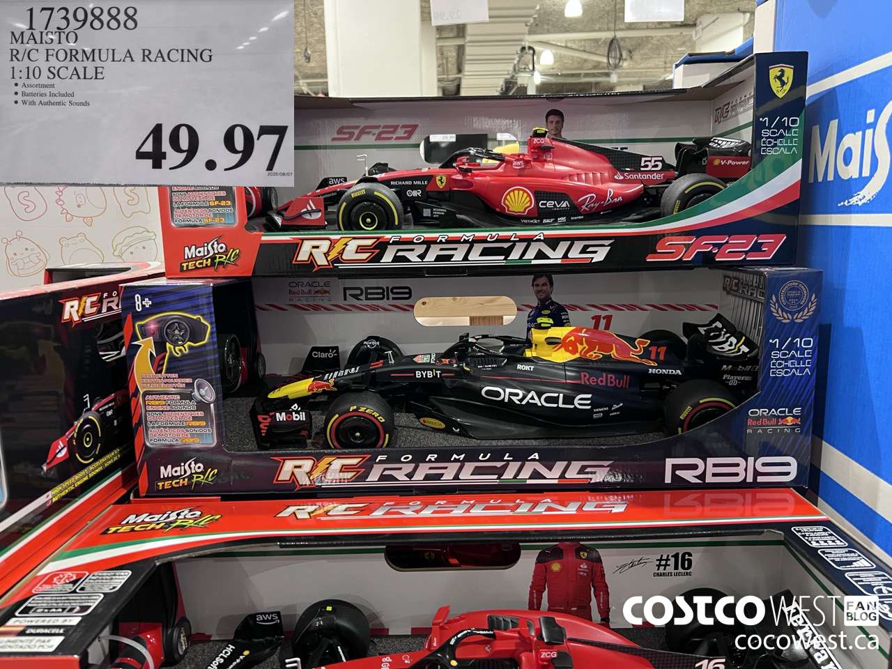 1739888 FORMULA ONE 1:10 RACE CAR RC ASSORTMENT $49.97
