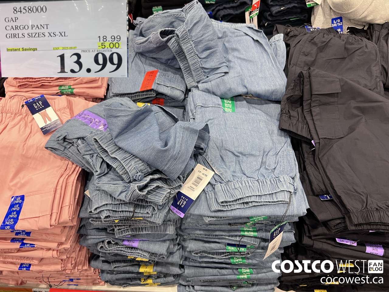 8458000 GAP CARGO PANT GIRLS SIZES XS-XL  ($5.00 INSTANT SAVINGS EXPIRES ON 2025-09-07) $13.99