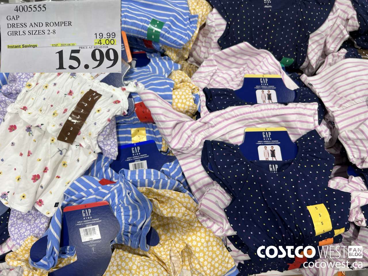 4005555 GAP DRESS AND ROMPER GIRLS SIZES 2-8 ($4.00 INSTANT SAVINGS EXPIRES ON 2025-08-10) $15.99