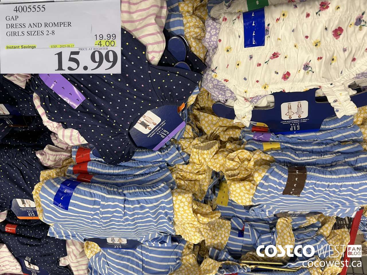 4005555 GAP DRESS AND ROMPER GIRLS SIZES 2-8 ($4.00 INSTANT SAVINGS EXPIRES ON 2025-08-17) $15.99