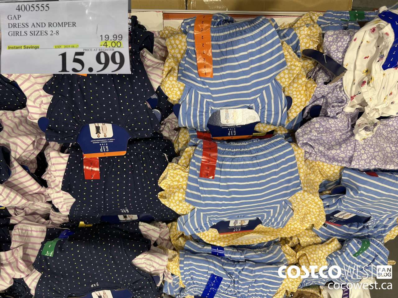 4005555 GAP DRESS AND ROMPER GIRLS SIZES 2-8 ($4.00 INSTANT SAVINGS EXPIRES ON 2025-08-17) $15.99