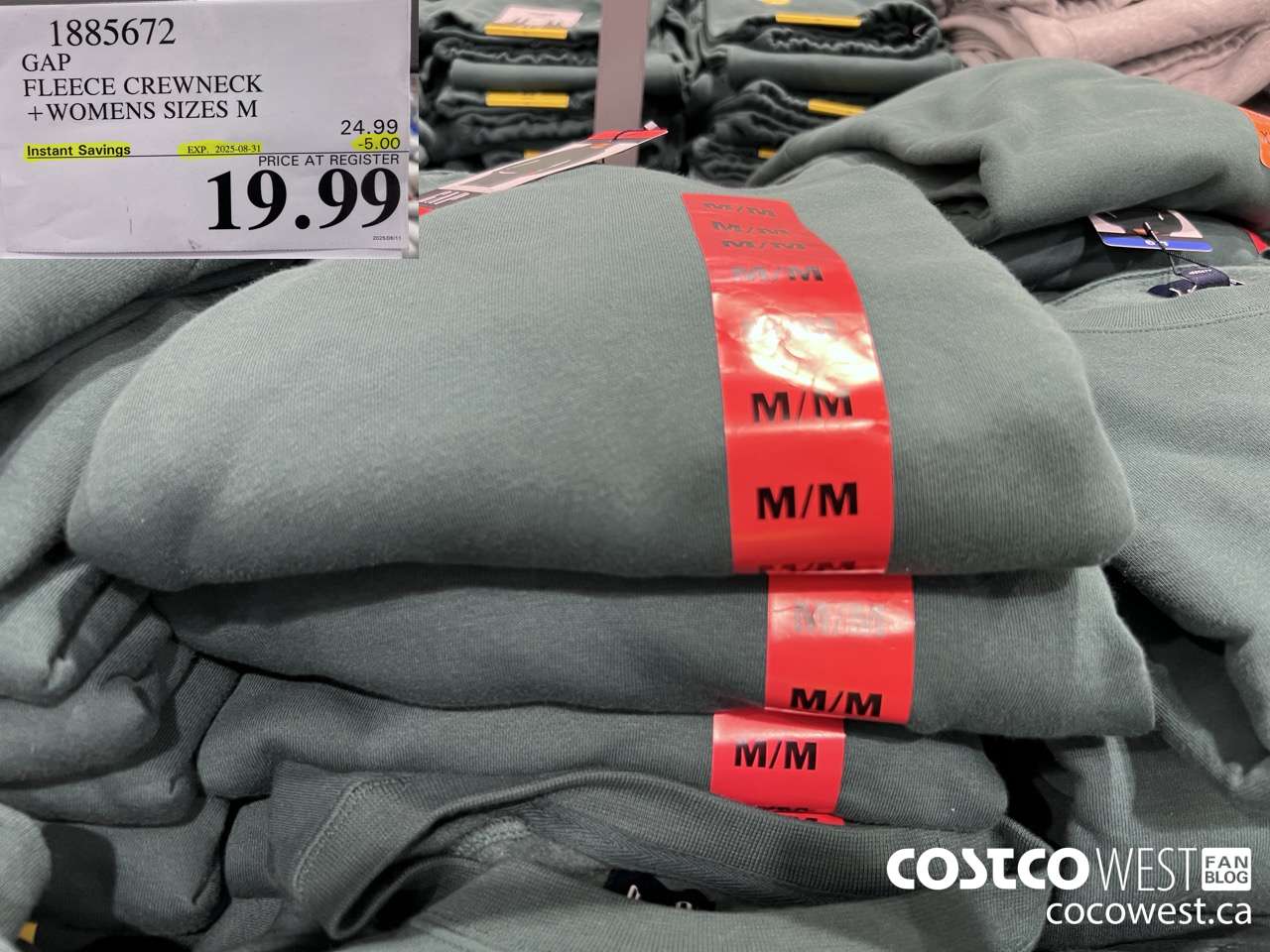 1855672 GAP FLEECE CREWNECK WOMENS SIZES M ($5.00 INSTANT SAVINGS EXPIRES ON 2025-08-31) $19.99