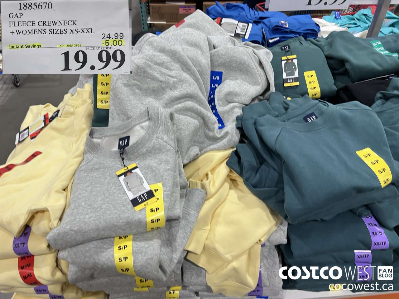 1885670 GAP FLEECE CREWNECK WOMENS SIZES XS-XXL ($5.00 INSTANT SAVINGS EXPIRES ON 2025-08-31) $19.99