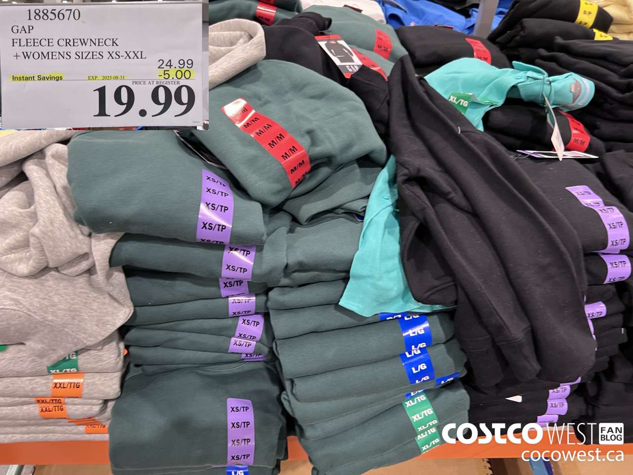 1885670 GAP FLEECE CREWNECK WOMENS SIZES XS-XXL ($5.00 INSTANT SAVINGS EXPIRES ON 2025-08-31) $19.99