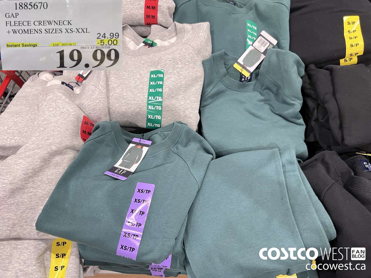 1885670 GAP FLEECE CREWNECK WOMENS SIZES XS-XXL ($5.00 INSTANT SAVINGS EXPIRES ON 2025-08-31) $19.99