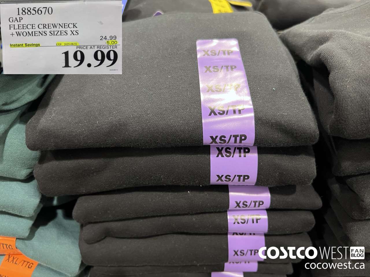 1885670 GAP FLEECE CREWNECK WOMENS SIZES XS ($5.00 INSTANT SAVINGS EXPIRES ON 2025-08-31) $19.99