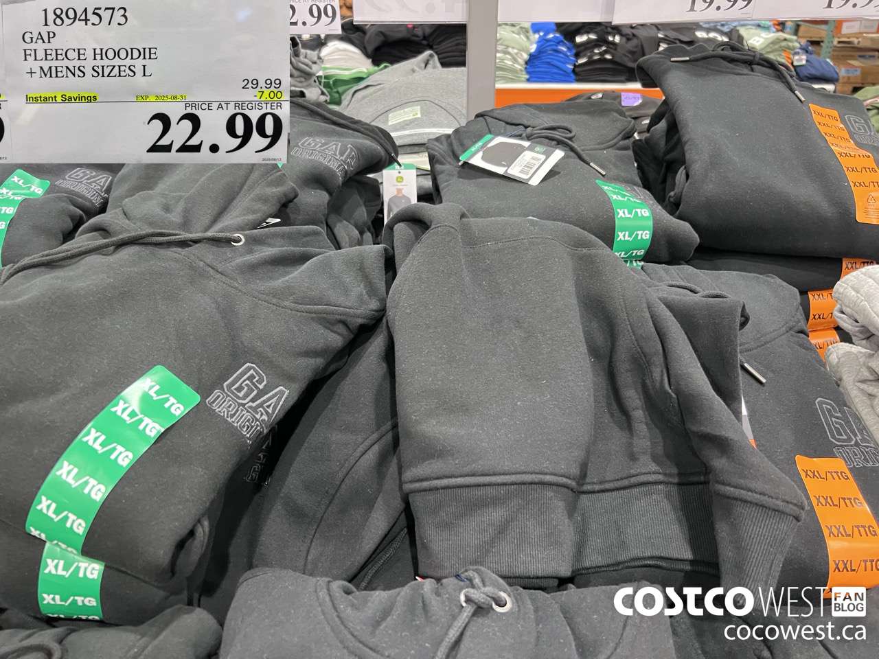 1894573 GAP FLEECE HOODIE MENS SIZES L ($7.00 INSTANT SAVINGS EXPIRES ON 2025-08-31) $22.99