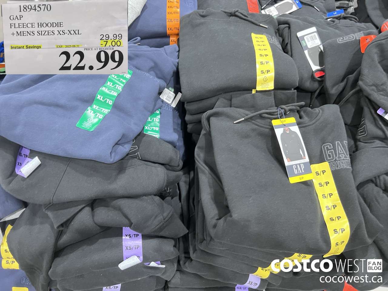 1894570 GAP FLEECE HOODIE MENS SIZES XS-XXL ($7.00 INSTANT SAVINGS EXPIRES ON 2025-08-31) $22.99