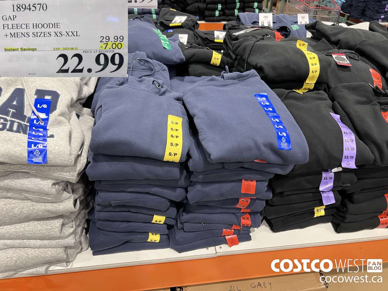 1894570 GAP FLEECE HOODIE MENS SIZES XS-XXL ($7.00 INSTANT SAVINGS EXPIRES ON 2025-08-31) $22.99