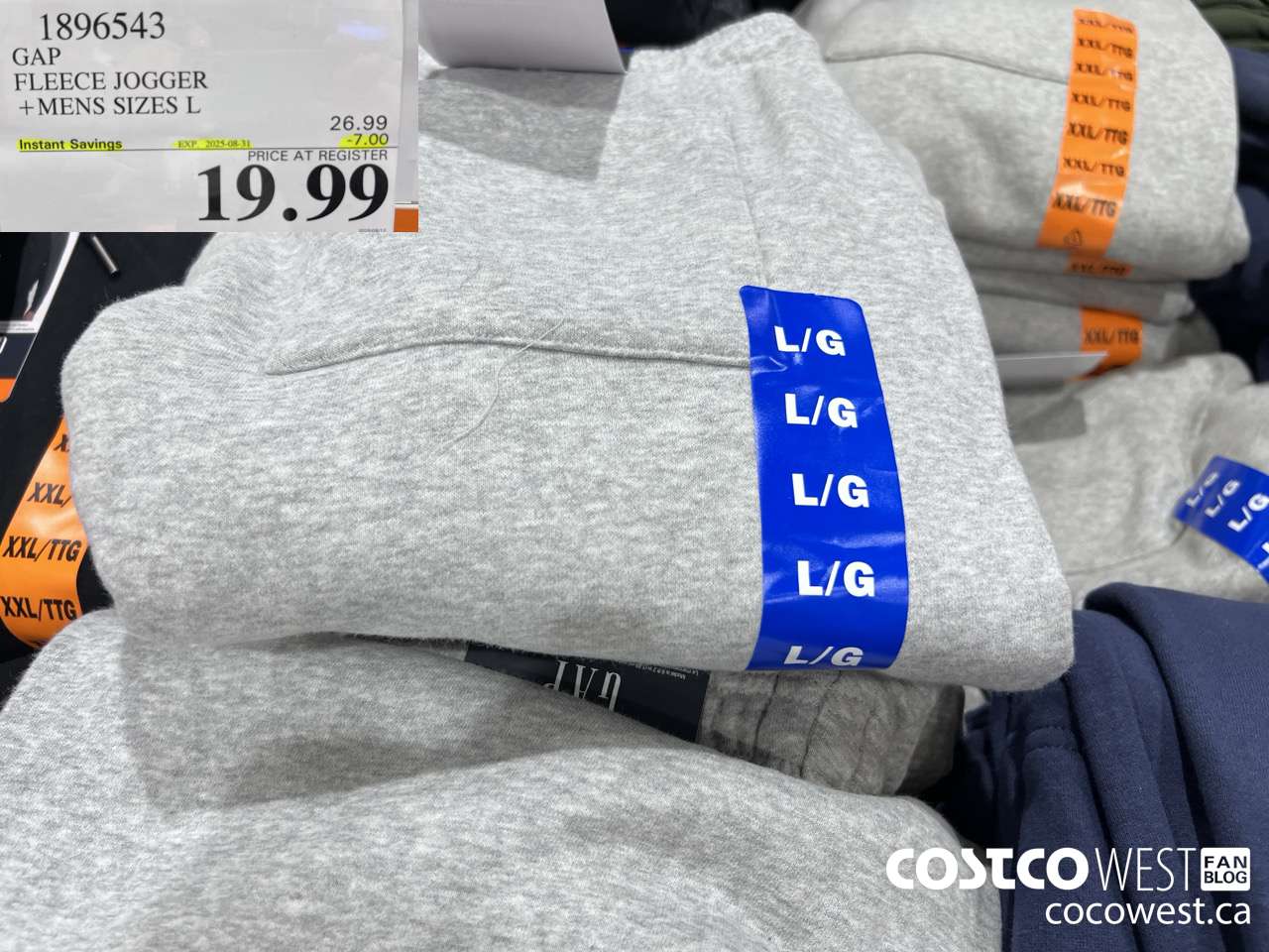 1896543 GAP FLEECE JOGGER MENS SIZES L ($7.00 INSTANT SAVINGS EXPIRES ON 2025-08-31) $19.99