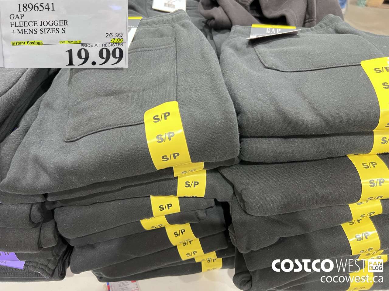 1896541 GAP FLEECE JOGGER MENS SIZES S ($7.00 INSTANT SAVINGS EXPIRES ON 2025-08-31) $19.99