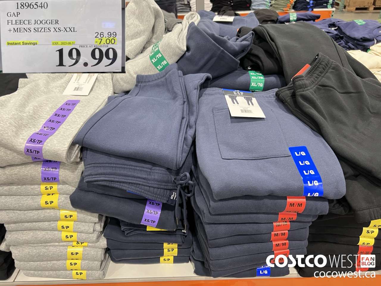 1896540 GAP FLEECE JOGGER MENS SIZES XS-XXL ($7.00 INSTANT SAVINGS EXPIRES ON 2025-08-31) $19.99