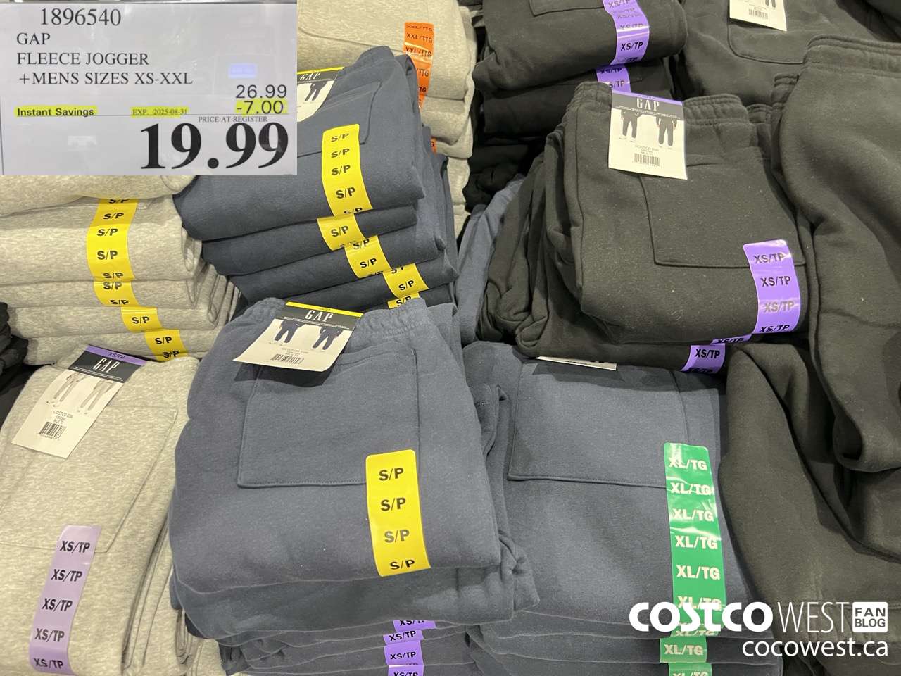 1896540 GAP FLEECE JOGGER MENS SIZES XS-XXL ($7.00 INSTANT SAVINGS EXPIRES ON 2025-08-31) $19.99