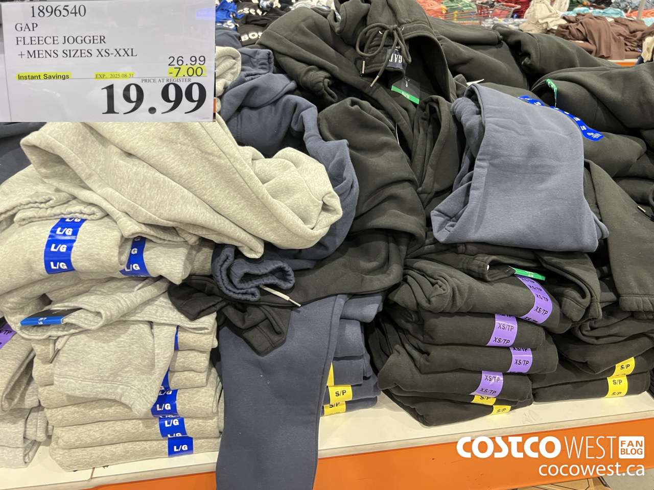 1896540 GAP FLEECE JOGGER MENS SIZES XS-XXL ($7.00 INSTANT SAVINGS EXPIRES ON 2025-08-31) $19.99